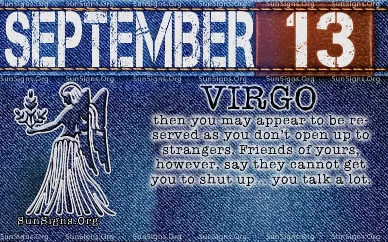 September 13 Virgo Birthday Calendar