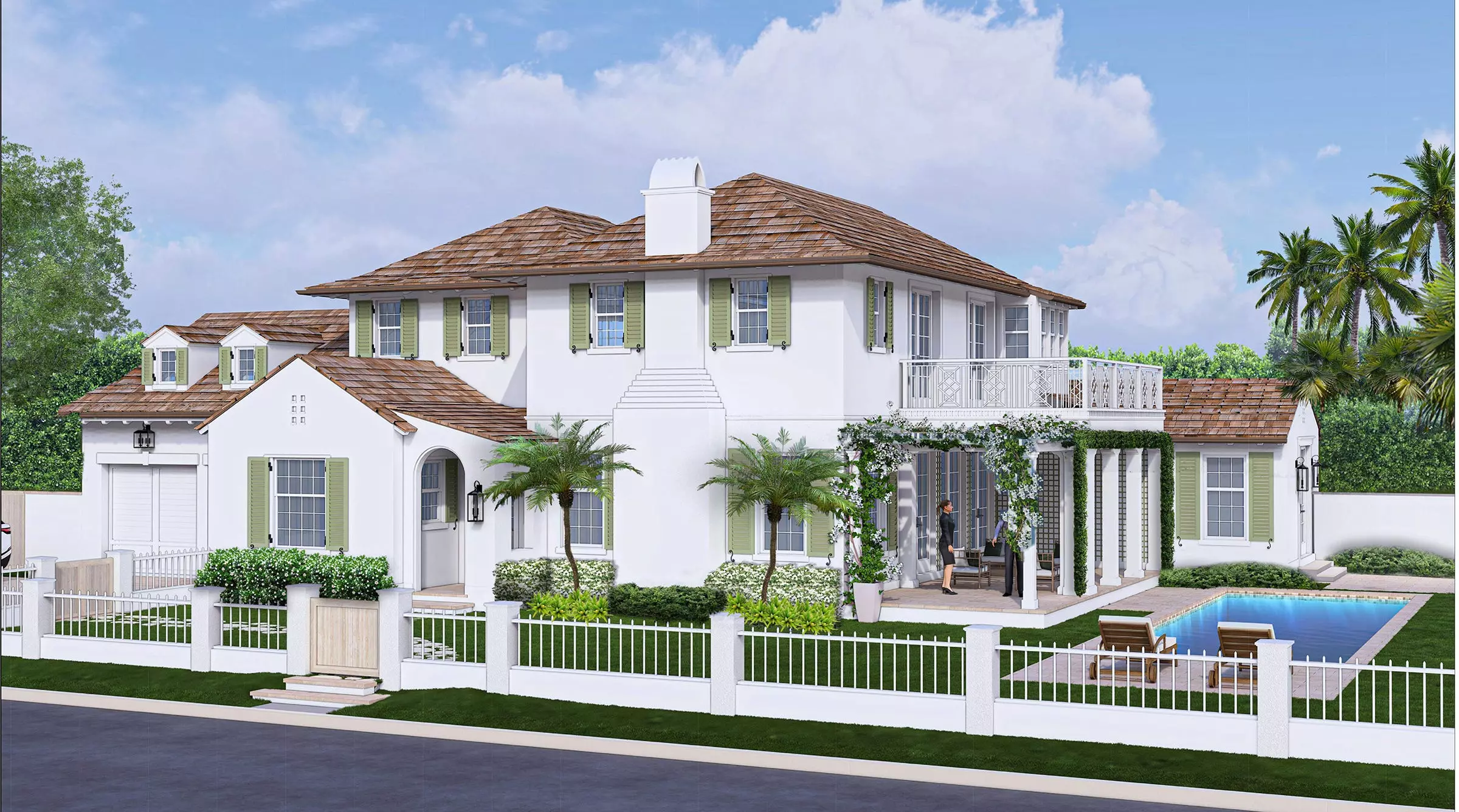In August 2023, the Palm Beach Architectural Commission asked for a significant restudy of a house, depicted in this rendering, designed for Jim and Sara McCann to replace their existing home at 217 Bahama Lane.