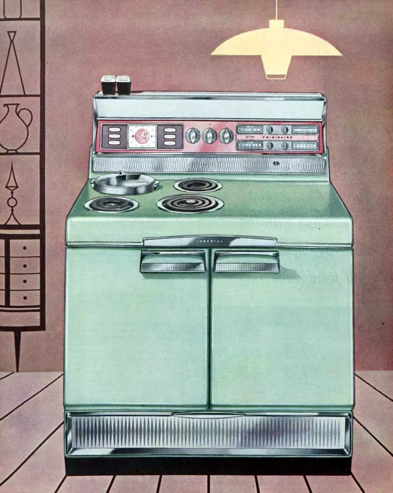 Seafoam green stove (1955)