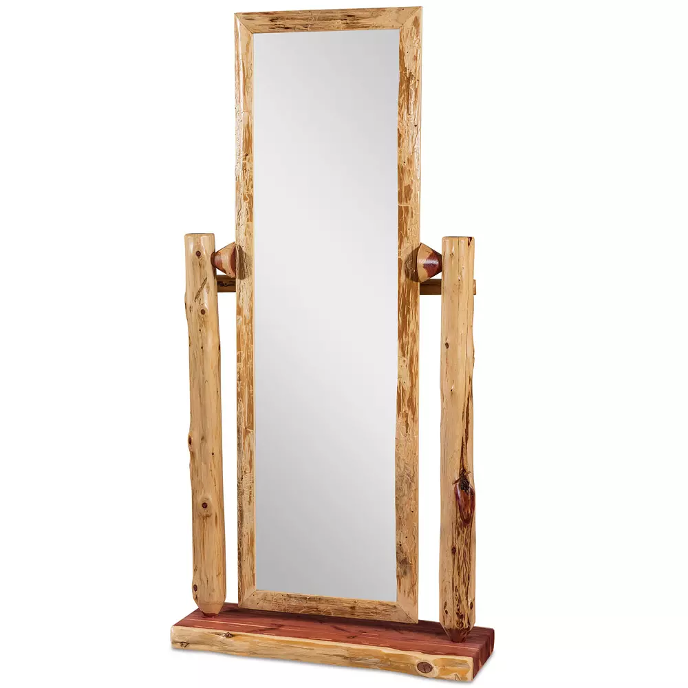 Elkhorn Log Cheval Mirror
