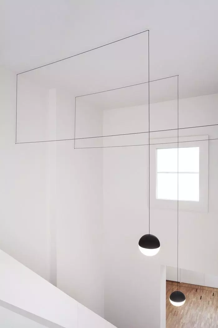 Recessed spotlights in a kitchen