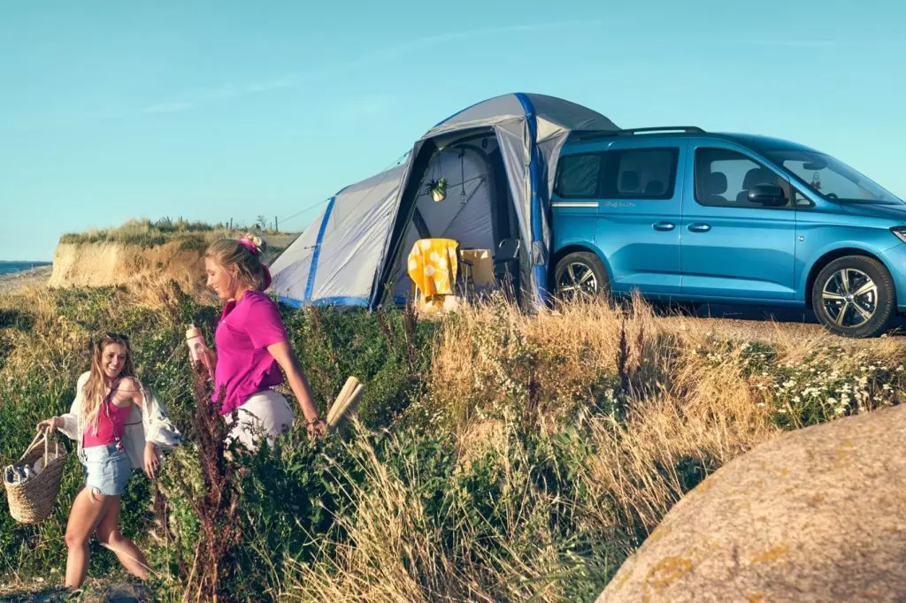 Volkswagen Caddy with Tent Extension