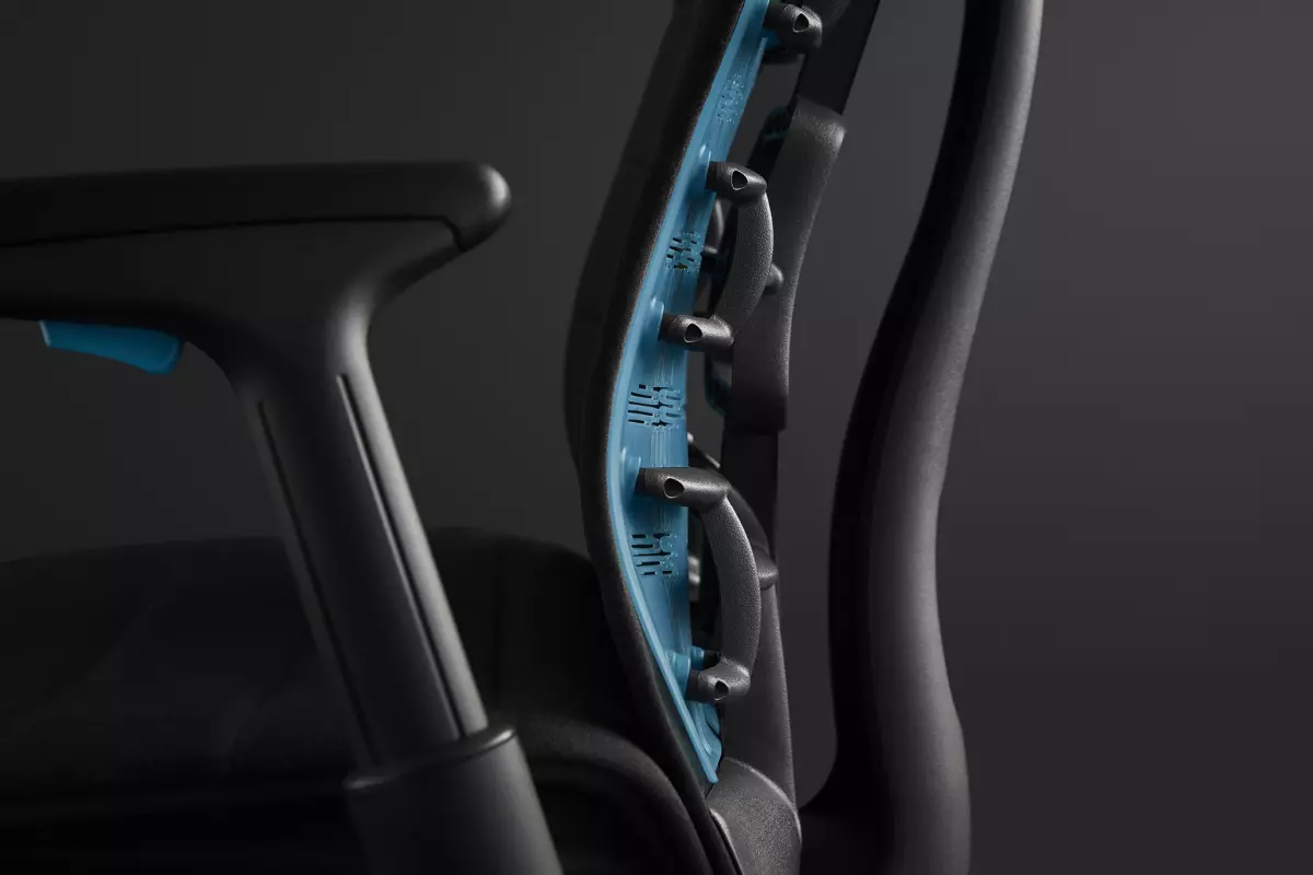 The lumbar support on the Embody Gaming Chair.