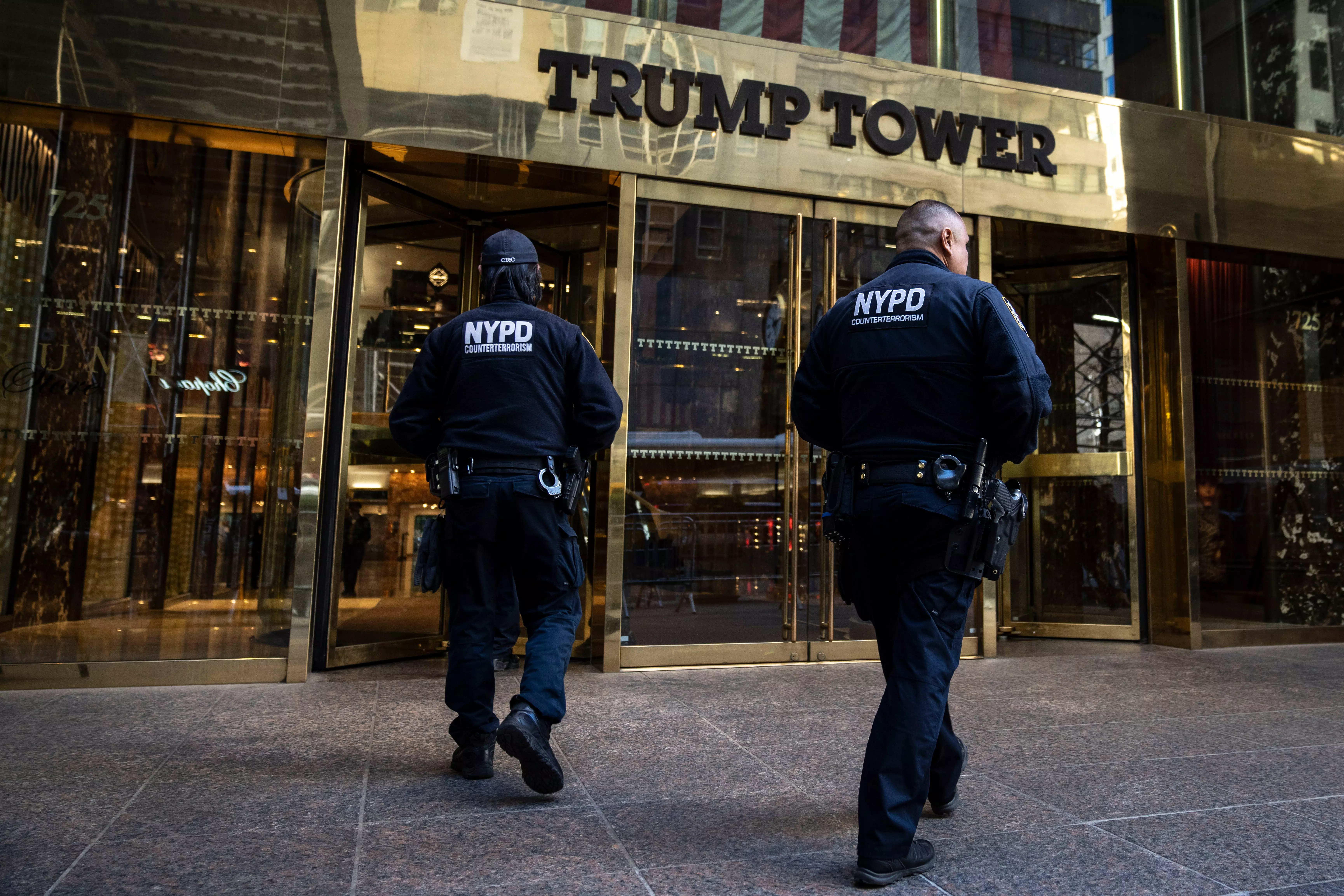 NYPD Counterterrorism unit outside Trump Tower.