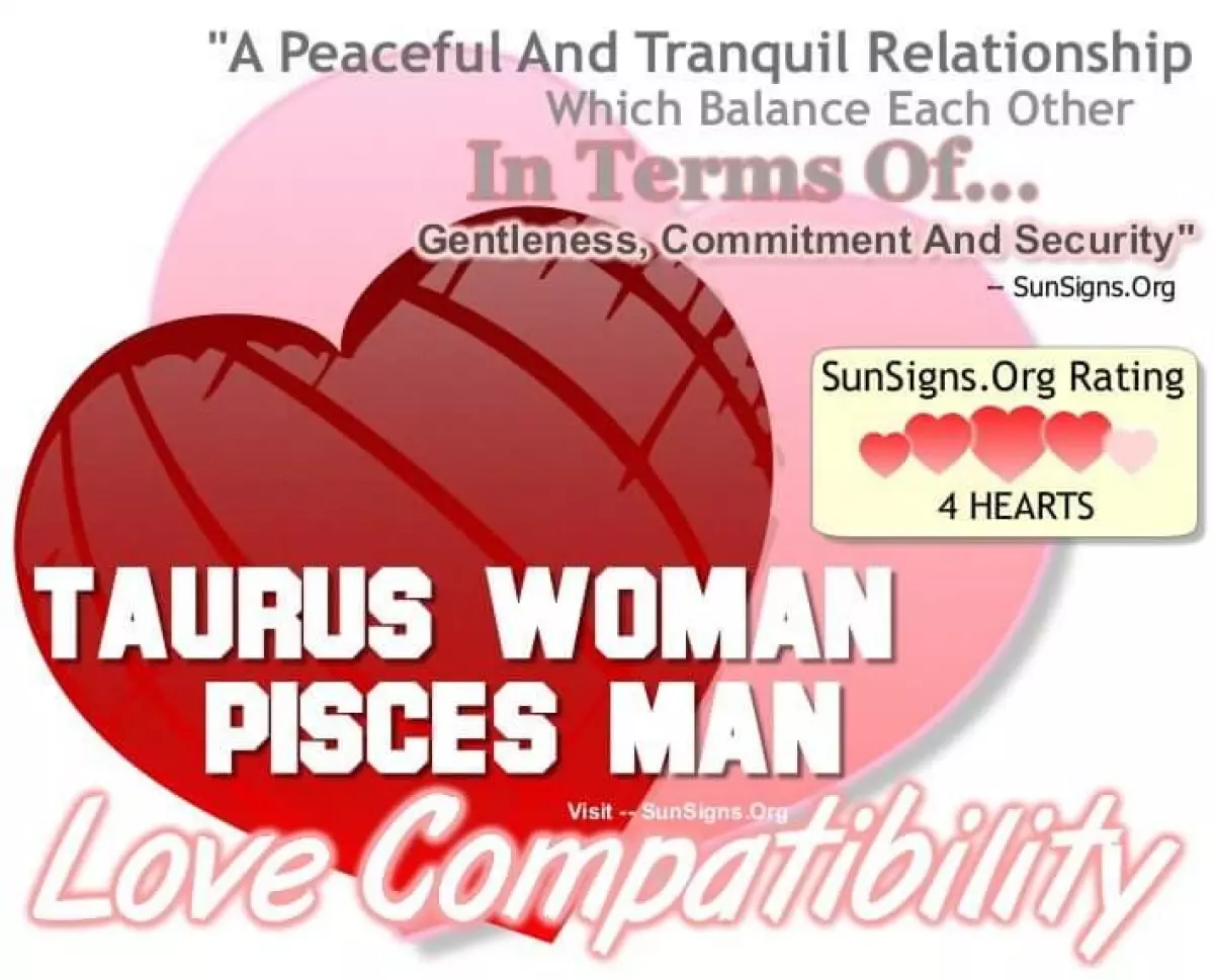 Image of a Taurus woman and a Pisces man. A Peaceful And Tranquil Relationship Which Balance Each Other In Terms Of Gentleness Commitment And Security