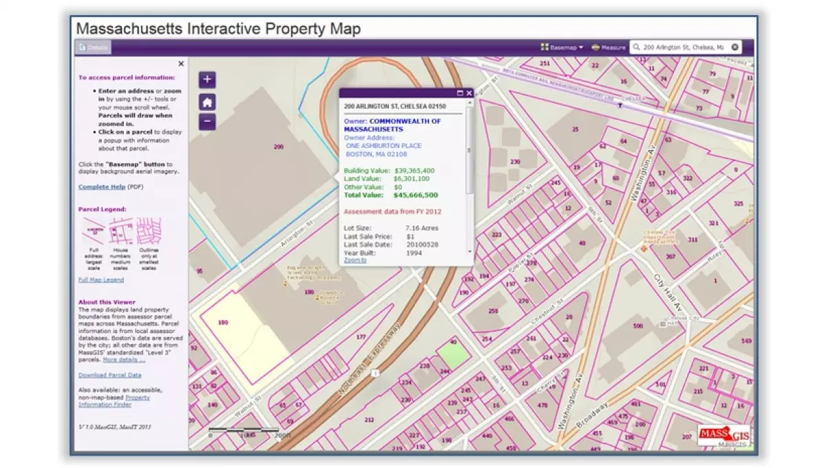 Massachusetts Interactive Property Map