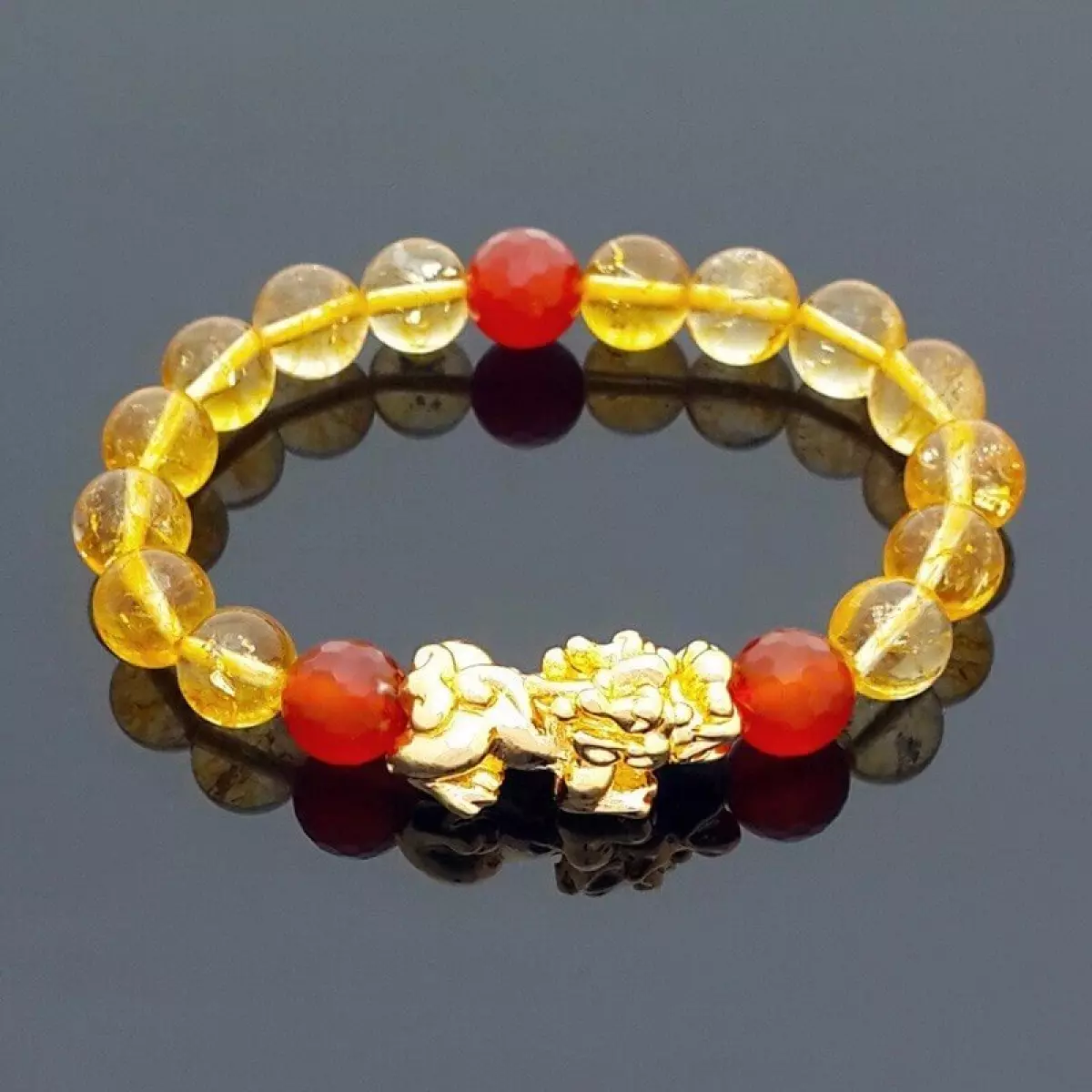 01-Citrine Pi Yao Bracelet-Fengshui-supply.com