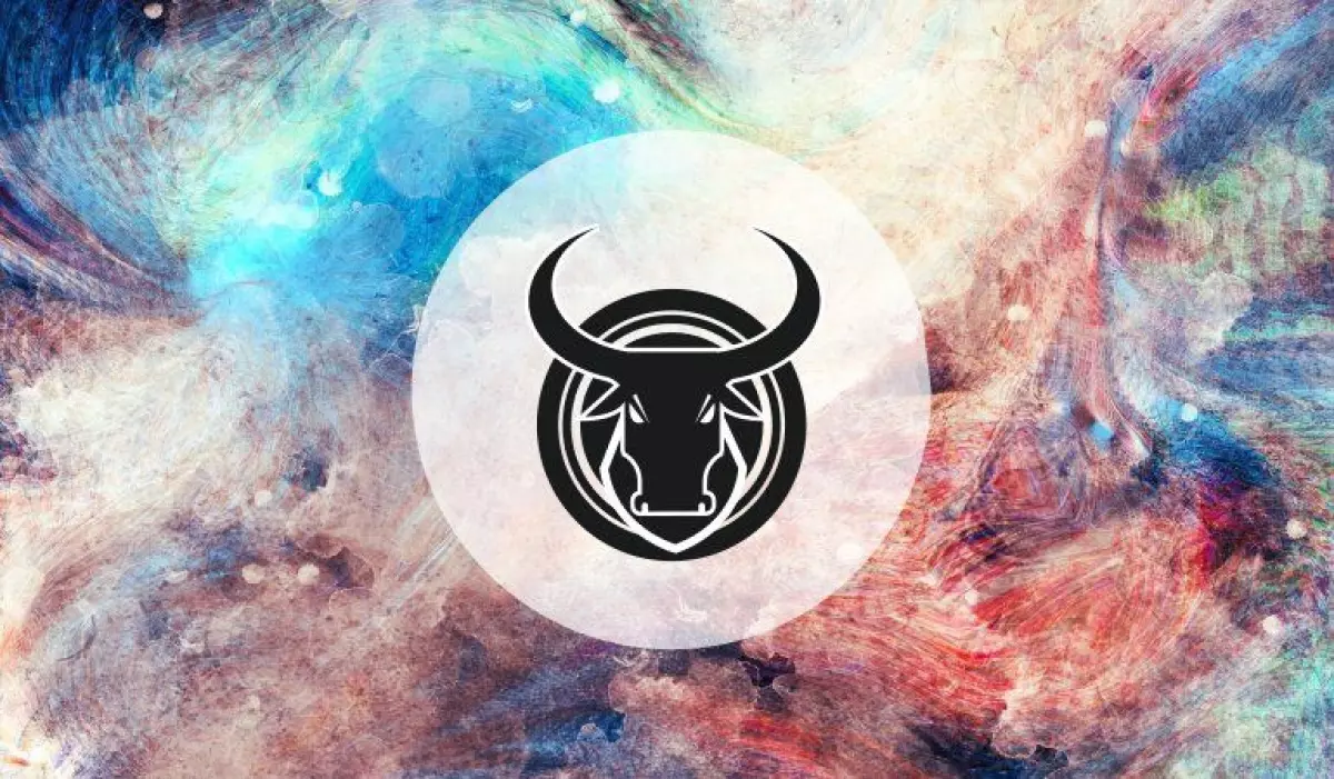 A mystical image with a bull representing the astrological sign Taurus.