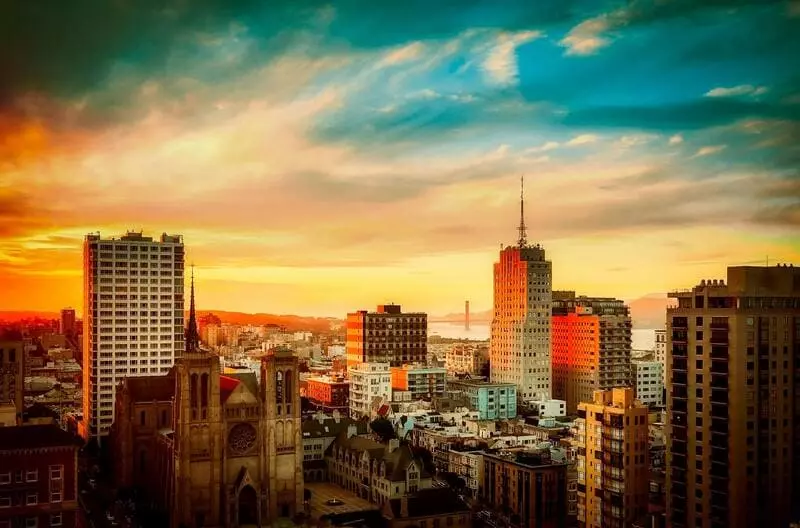 A panoramic view showcasing the cityscape of San Jose, California.