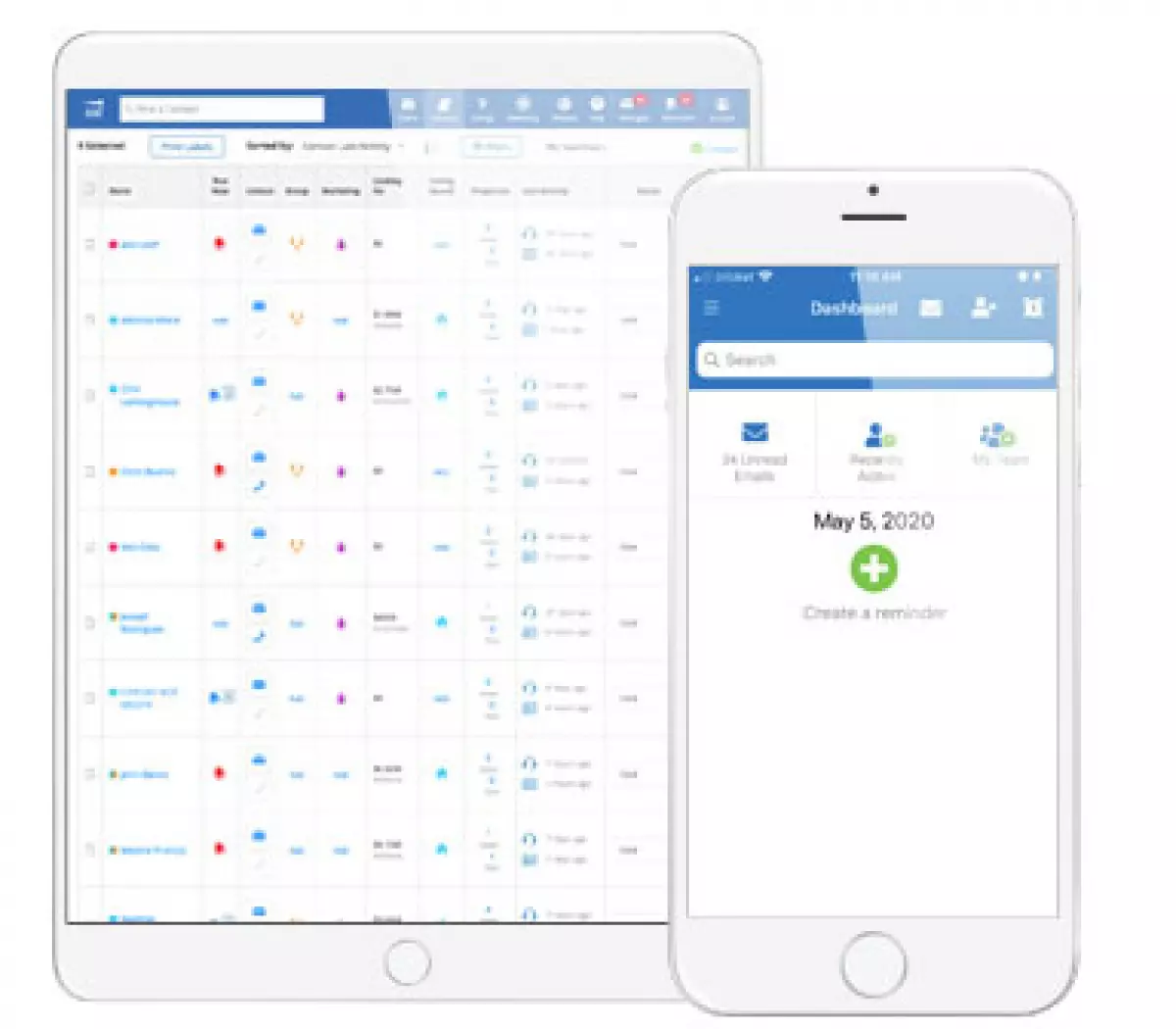 A CRM interface showing organized client details.