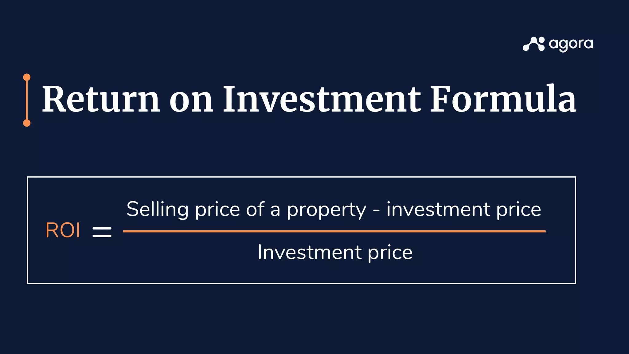 Formula for calculating Return on Investment (ROI), which equals Net Profit divided by Cost of Investment, multiplied by 100%.