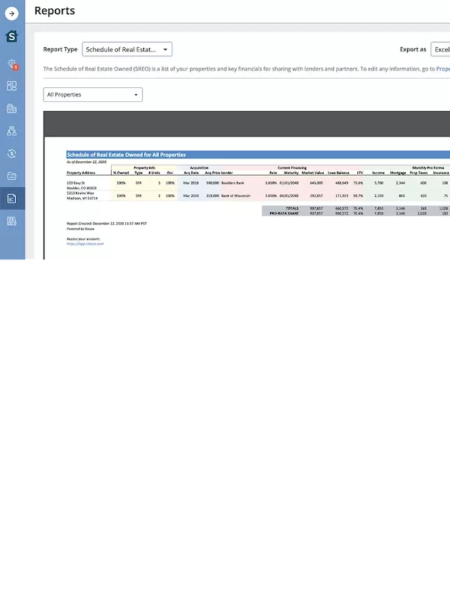   How to Easily Create a Schedule of Real Estate Owned (SREO)